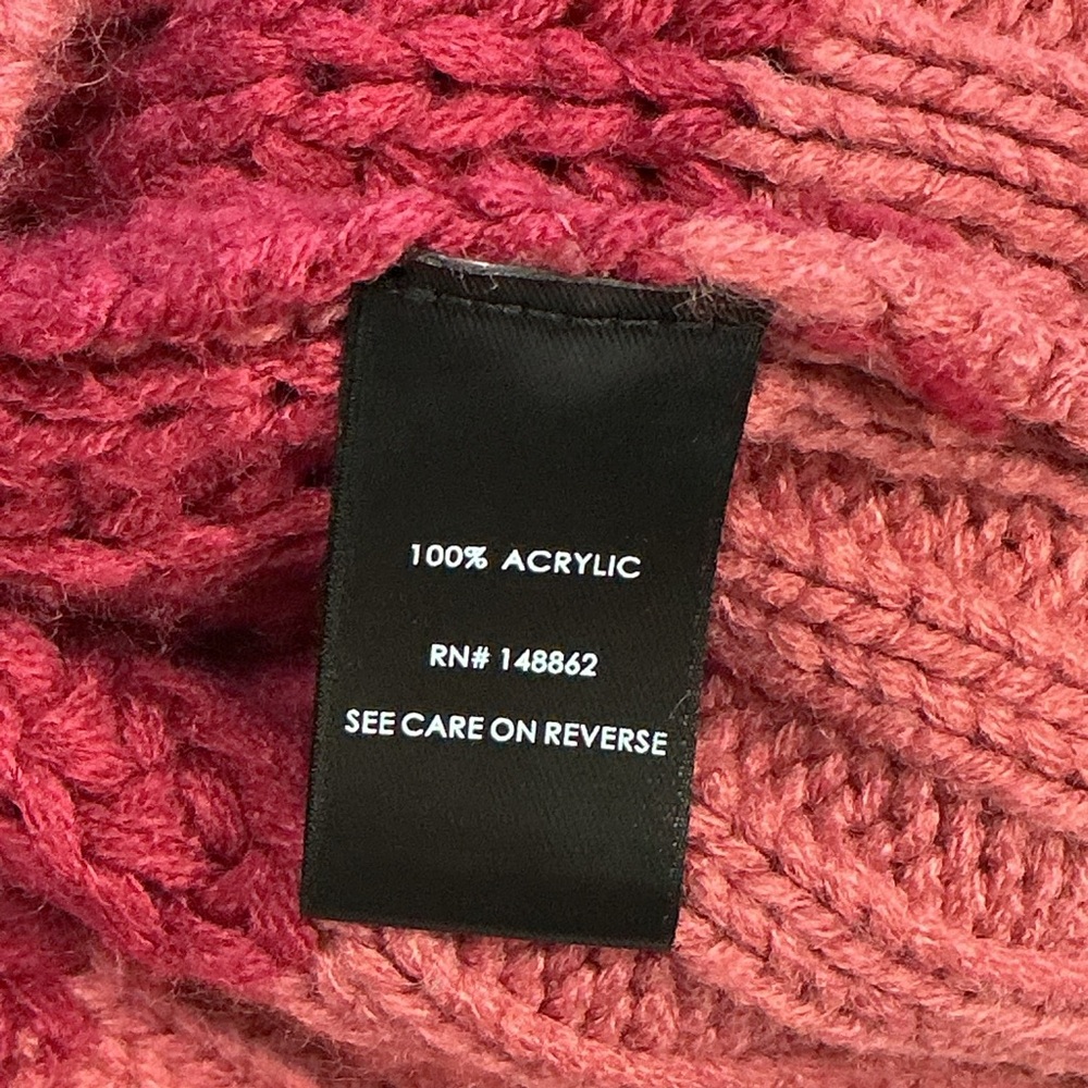 Torrid Two-Tone Pink Cable Cardigan V-neck Sweater 00 Large - Picture 7 of 7